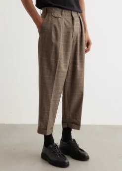 2 Pleats Tapered Twill Pants