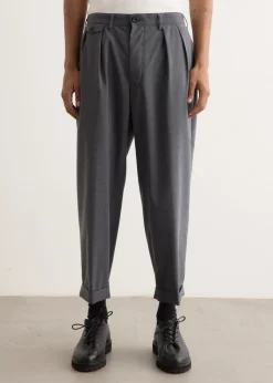 2 Pleats Wool Tropical Pants