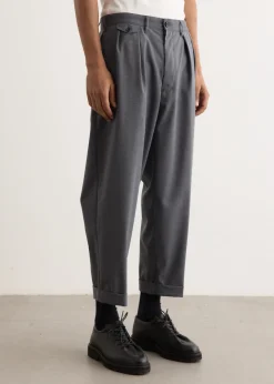 2 Pleats Wool Tropical Pants