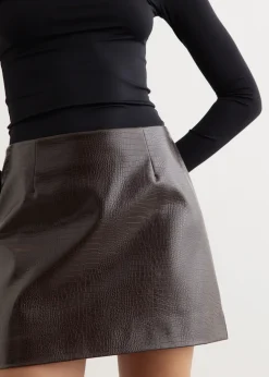 Allegory Croc Mini Skirt