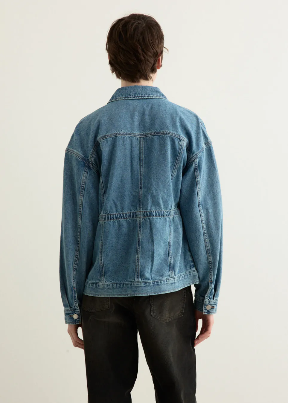 Amy Cinched Denim Trucker Jacket