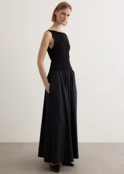 Bateau Cut Out Dress