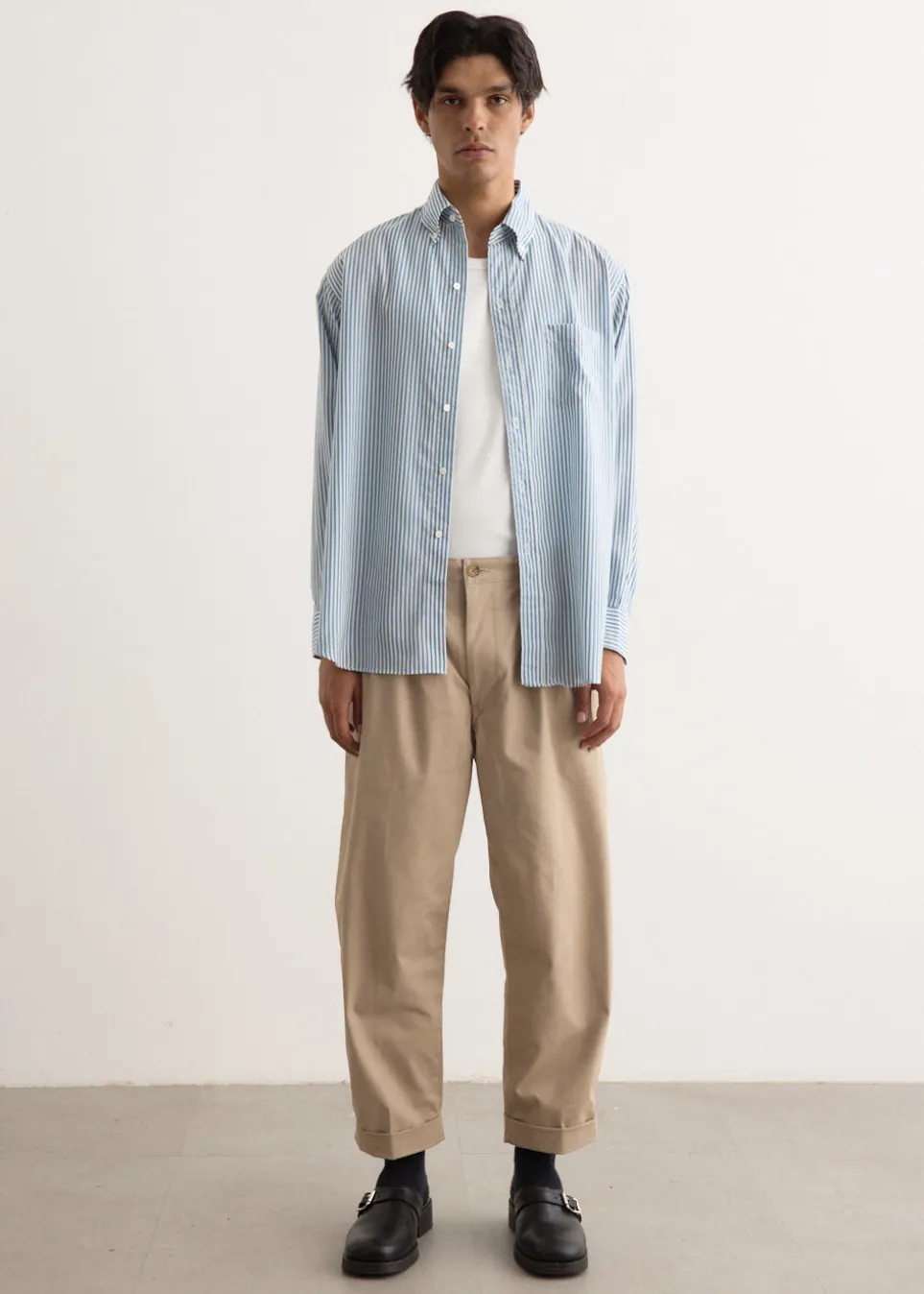 B.D. Classic Fit Wool Stripe Shirt