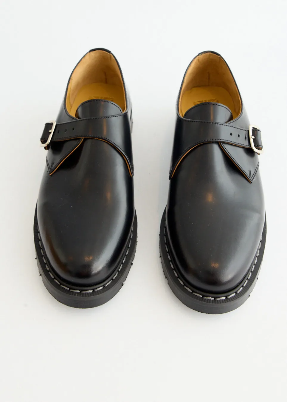 Black Hi-Shine Monk Shoes
