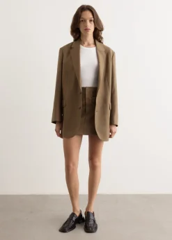 Bluefaced Wool Mini Skirt