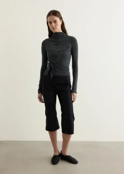 Button Up Wrap T-Shirt