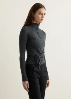 Button Up Wrap T-Shirt