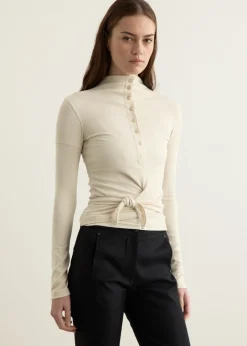 Button Up Wrap T-Shirt