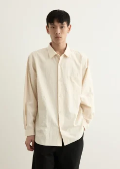 Button Wide Smooth Oxford Shirt