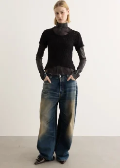 Cap Sleeve Sweater Layered Top