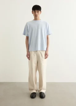 Chino Tuck Straight Cotton Duck Pants