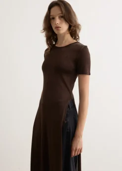 Column Dress With Slits