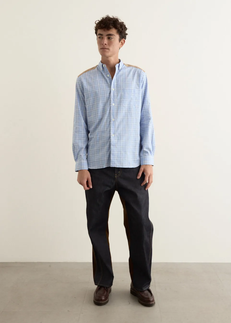 Cotton Check Quilted Nylon Shirt
