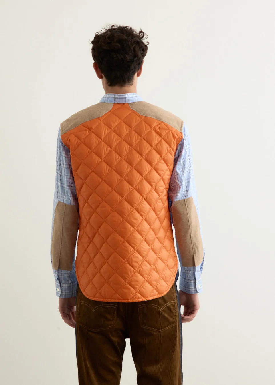 Cotton Check Quilted Nylon Shirt