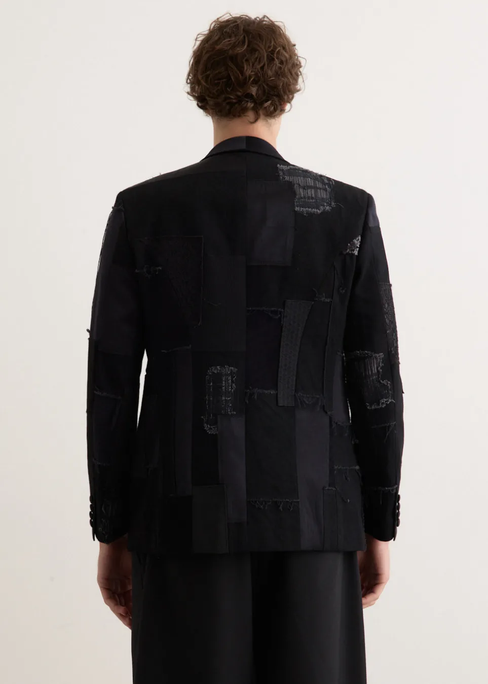 Cotton Denim x Multi Fabrics Patchwork Jacket