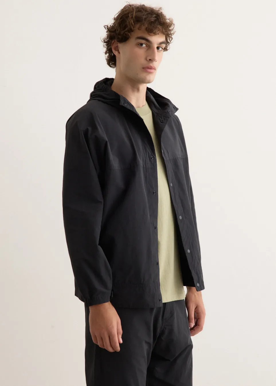 Cotton Nylon Short Parka