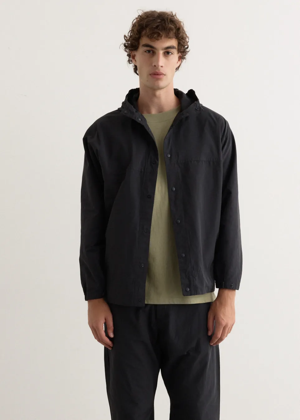 Cotton Nylon Short Parka