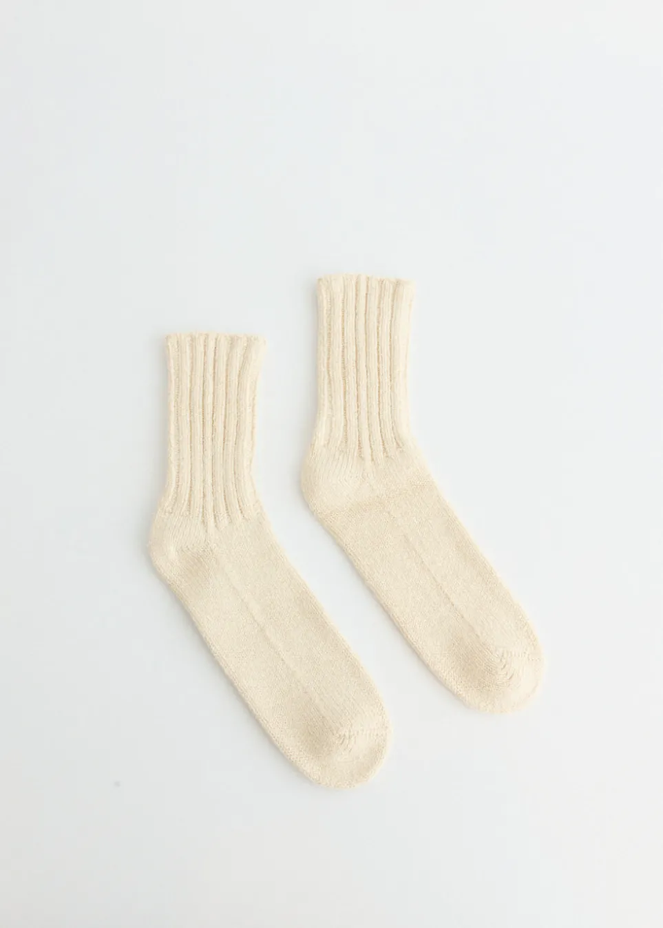 Cotton Silk Rib Socks