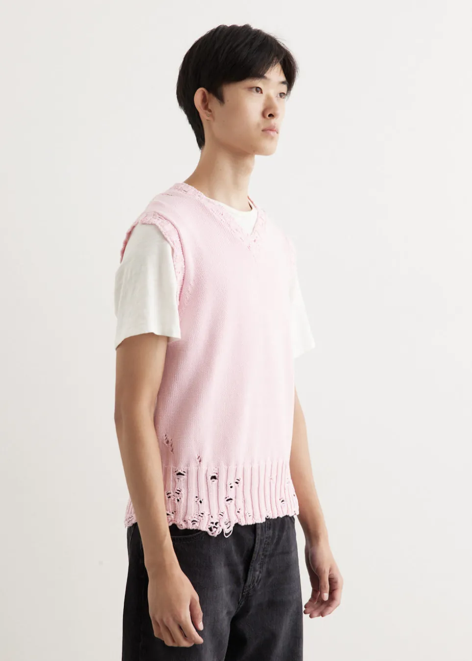 Destroyed Knit Vest