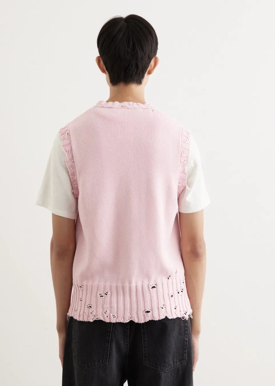 Destroyed Knit Vest