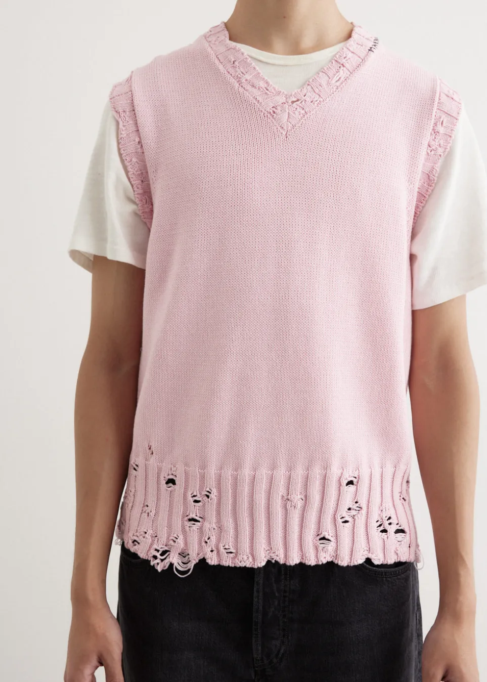 Destroyed Knit Vest