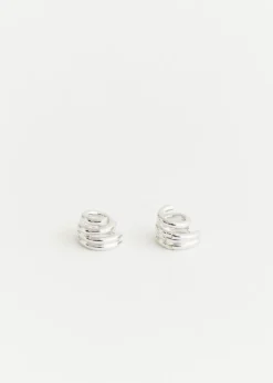 Diagonal Coil Hoop Earrings