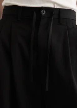 Drawstring Pleated Pants