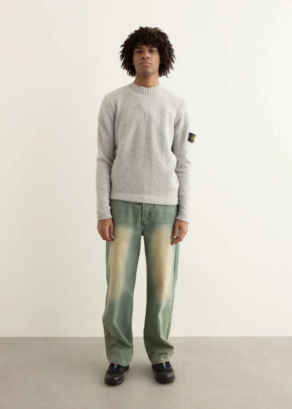 Fancy Yarn With Contrast Stitch Sweater