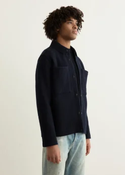 Felted Wool Oversized Shirt Jacket