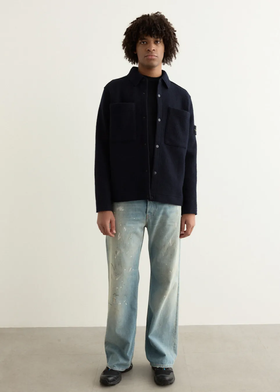 Felted Wool Oversized Shirt Jacket