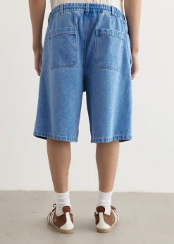 Flower Patch Bleached Denim Shorts