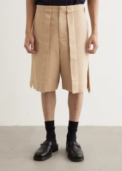 Folded Front Pleat Shorts