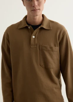 Fraser Relaxed Organic Loopback Long Sleeve Polo