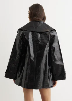 Future Coated Double Breasted Midi Jacket