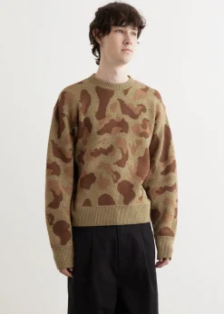 5G Camo Knit Vintage Crew Sweater