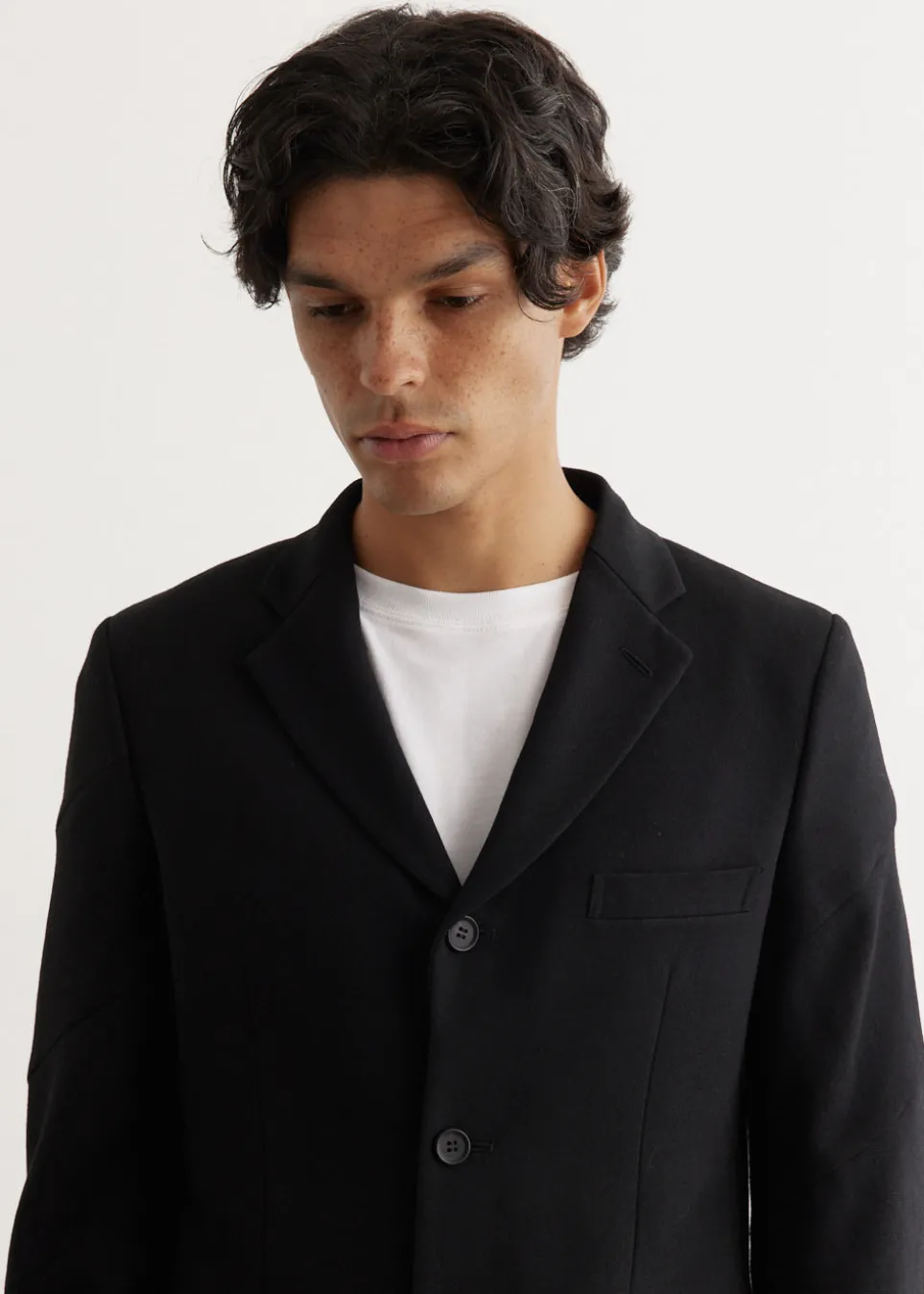 Gabardine Spiral Sleeve 2 Button Jacket