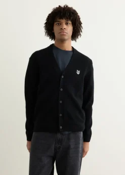 Grey Fox Head Patch Comfort Cardigan