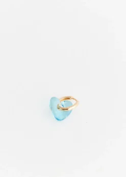 Hoop And Resin Heart Earring