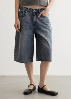 Impression Denim Shorts