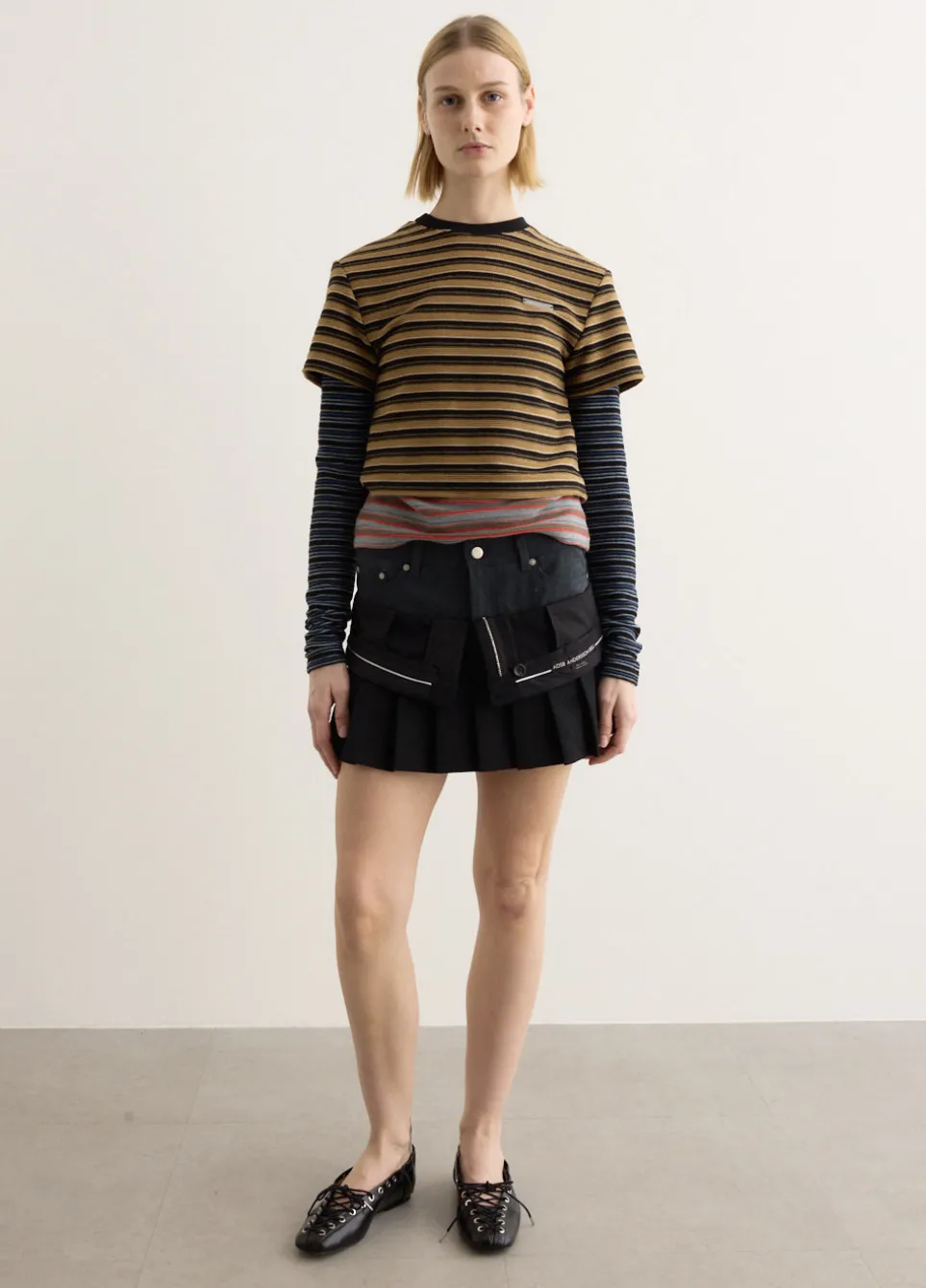 Inside Out Pleats Skirt