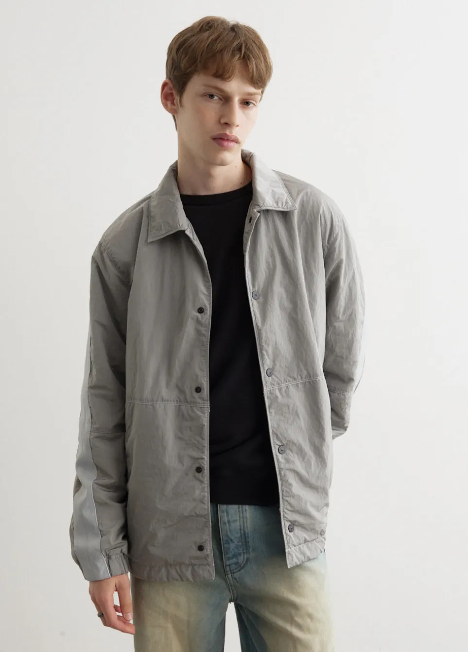 Iridescent Nylon Metal Light Jacket