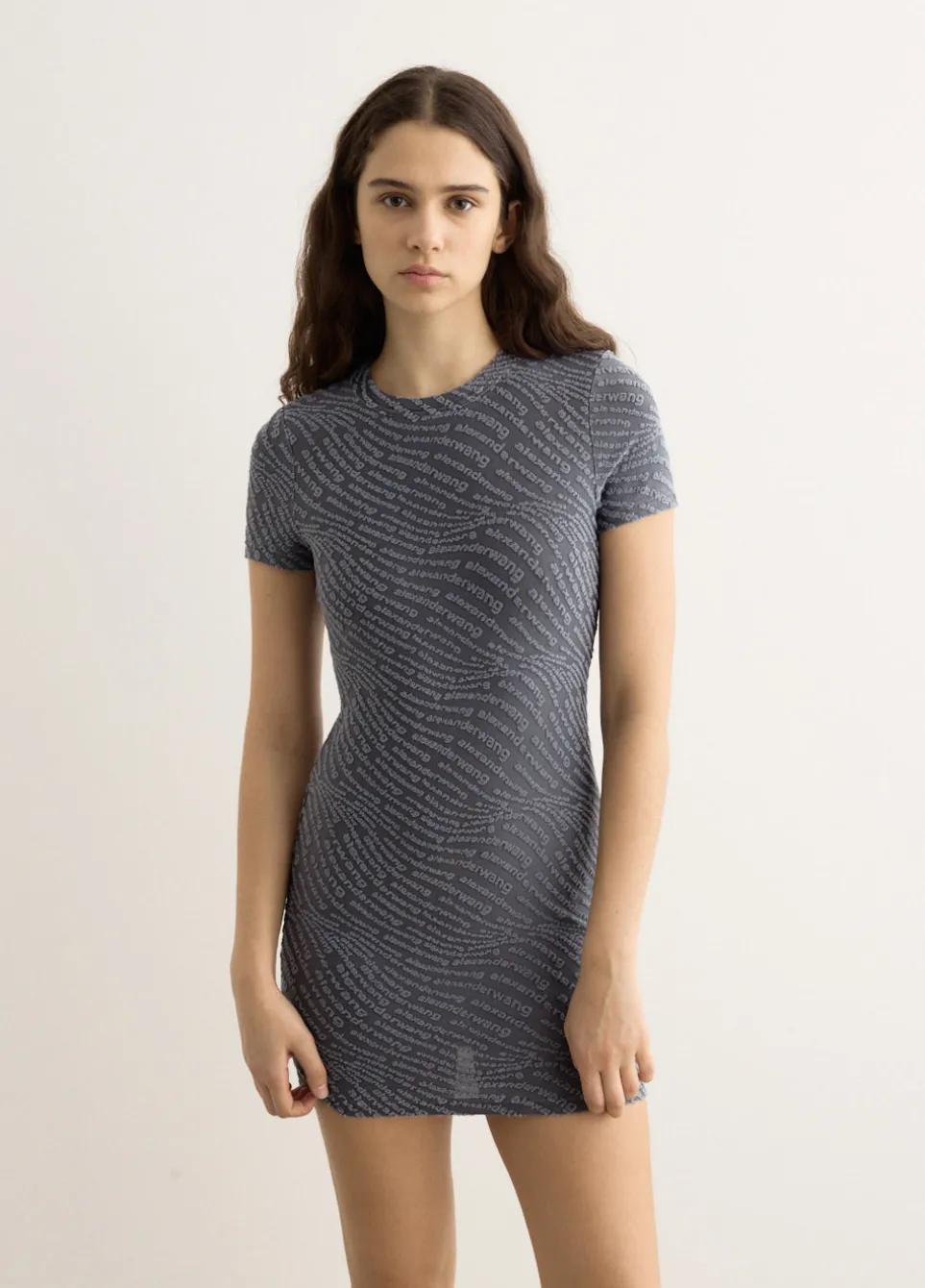 Jacquard Logo Mini Dress