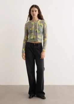 Kahoo Printed Overwashed Cardigan