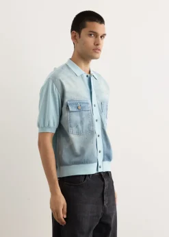 Knit x 8oz Denim Coverall Polo Shirt
