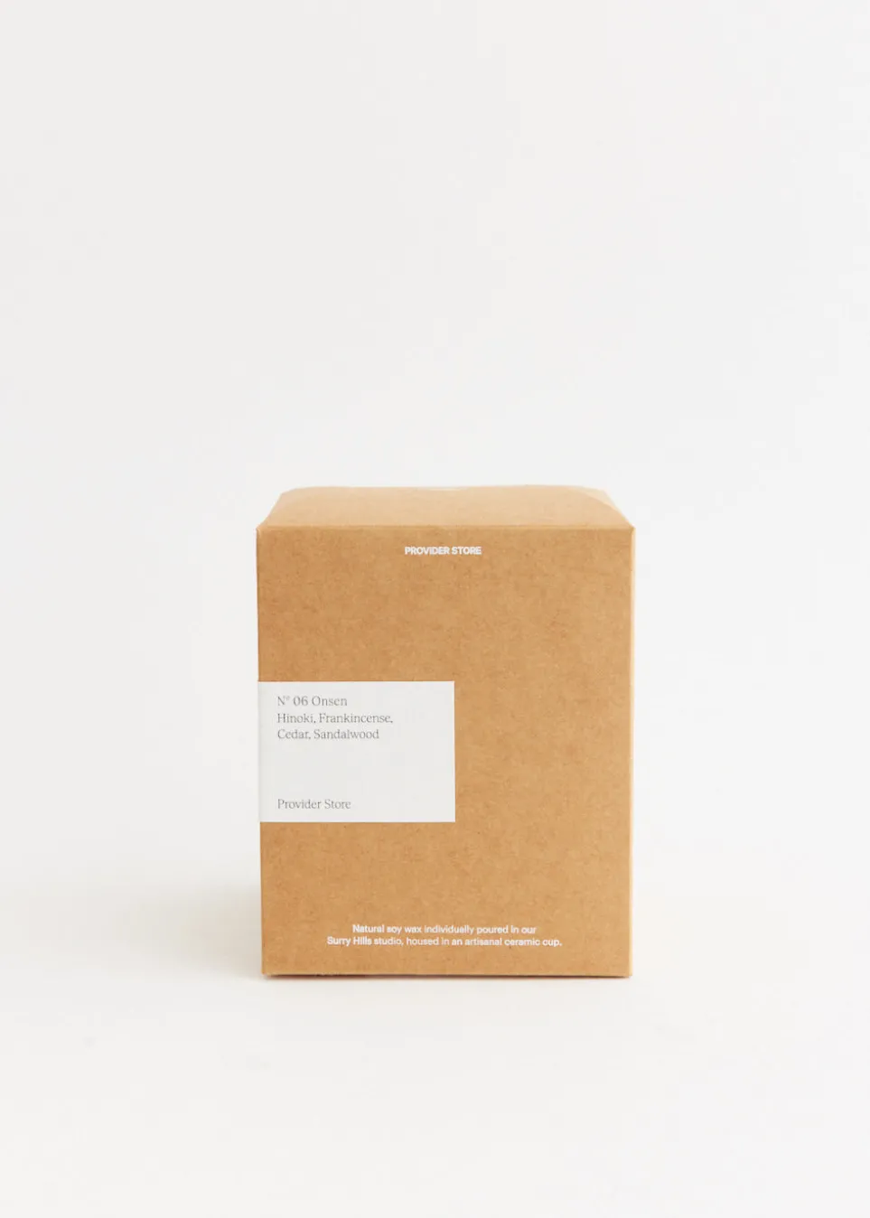 Large Teak Pinch Candle — Onsen