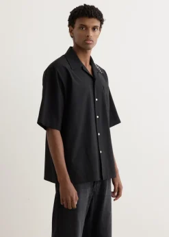 Light Wool Shoulder Logo Shirt