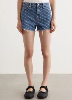 Logo Print Bite Shorts