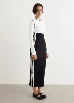 Long Colour Block With Gaultier Patch Dress