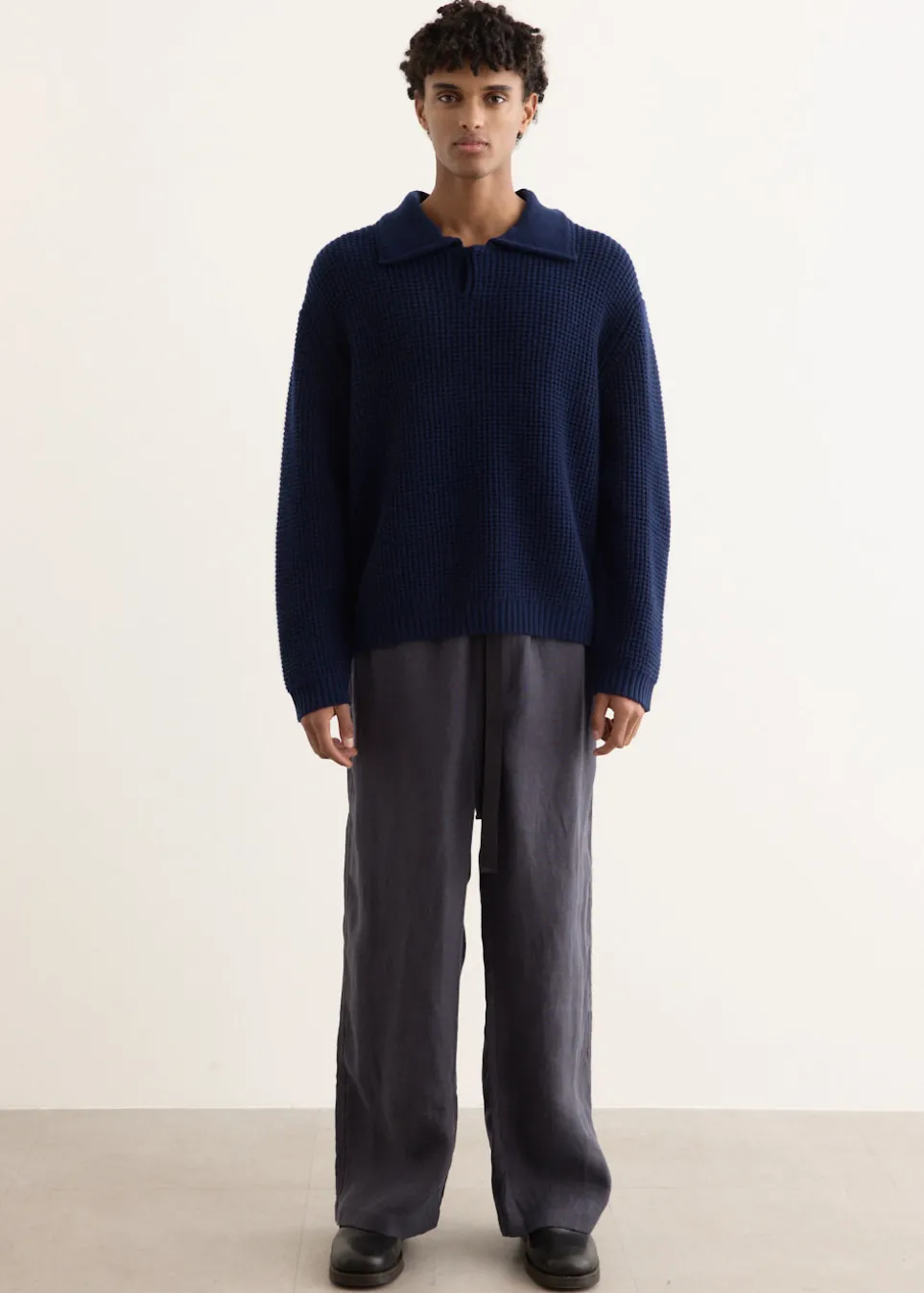 Long Sleeve Button Polo Sweater