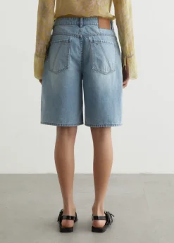 Lotus Denim Shorts